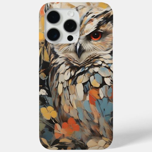 Owl and Flowers In Spring Painting iPhone 15 Pro Max Case