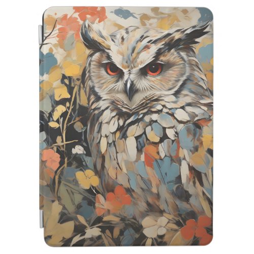 Owl and Flowers In Spring Painting iPad Air Cover