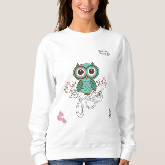 owl and flowers sweatshirt