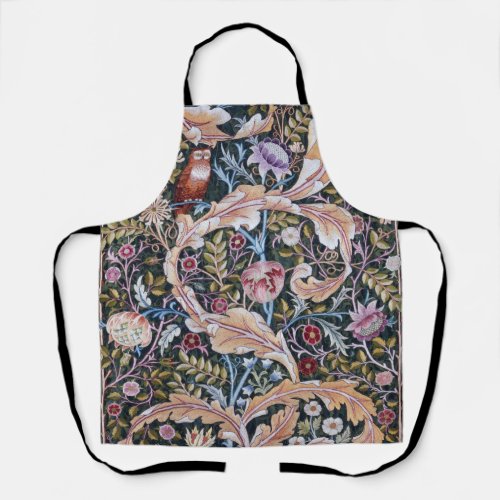 Owl and Flowers William Morris Apron