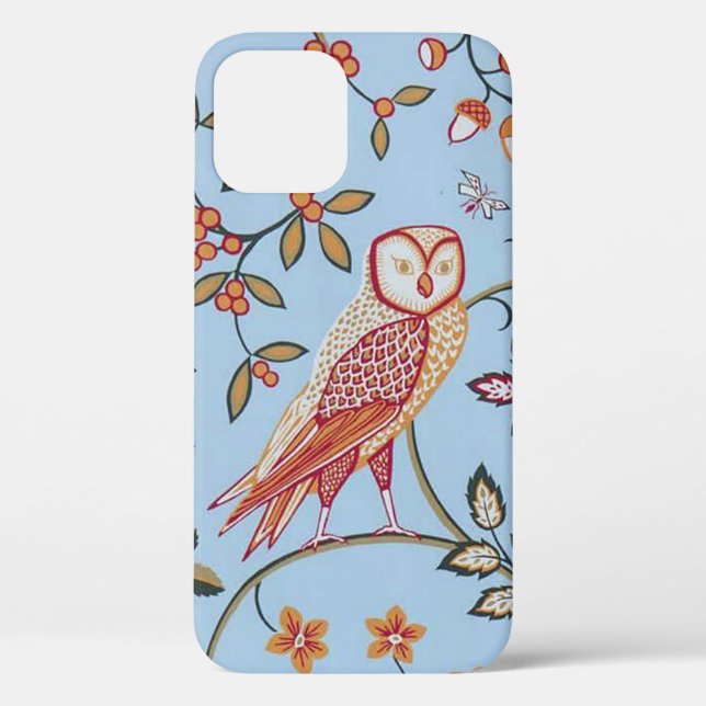 Owl and Flowers, William Morris Case-Mate iPhone Case (Back)