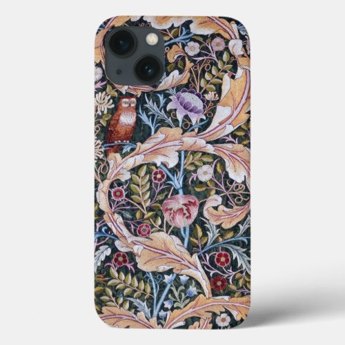 Owl and Flowers William Morris iPhone 13 Case