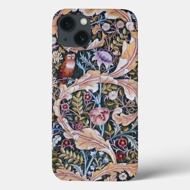 Owl and Flowers, William Morris Case-Mate iPhone Case (Back)