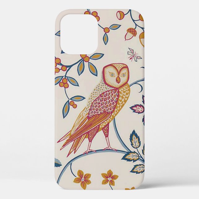 Owl and Flowers, William Morris Case-Mate iPhone  Case-Mate iPhone Case (Back)
