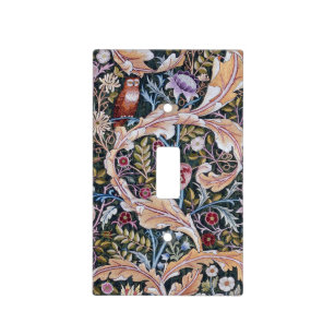 Owl and Flowers, William Morris Light Switch Cover