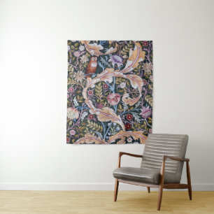 Owl and Flowers, William Morris Tapestry