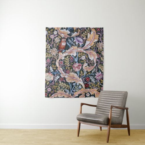 Owl and Flowers, William Morris Tapestry