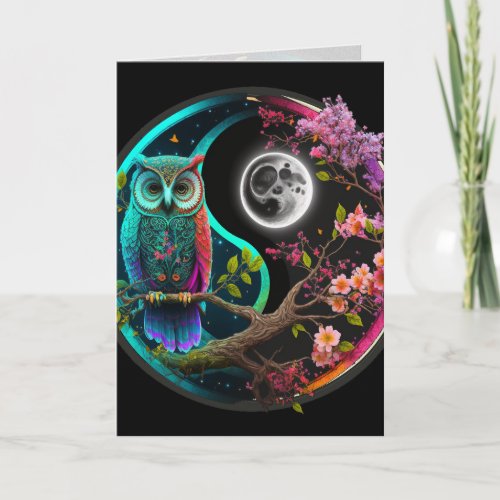 Owl and Moon Graphic Arts Card