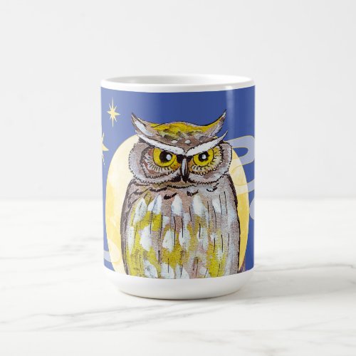 Owl and Moon Spirit Animal Coffee Mug