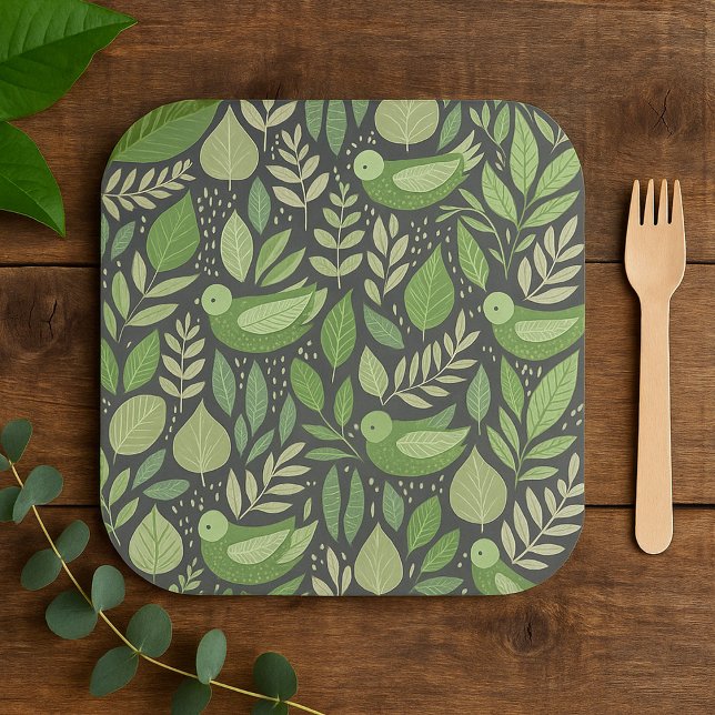 Owl And Nature Paper Plates (Creator Uploaded)