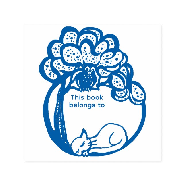 Owl and Pussycat library Self-inking Stamp (Design)
