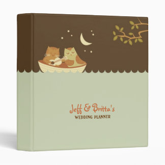Owl and Pussycat Wedding 3 Ring Binder