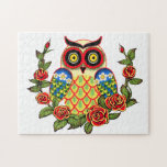 Owl and Roses Mexican style Jigsaw Puzzle Owl and Roses Mexican style Jigsaw Puzzle