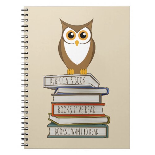 Owl and Stack of Books