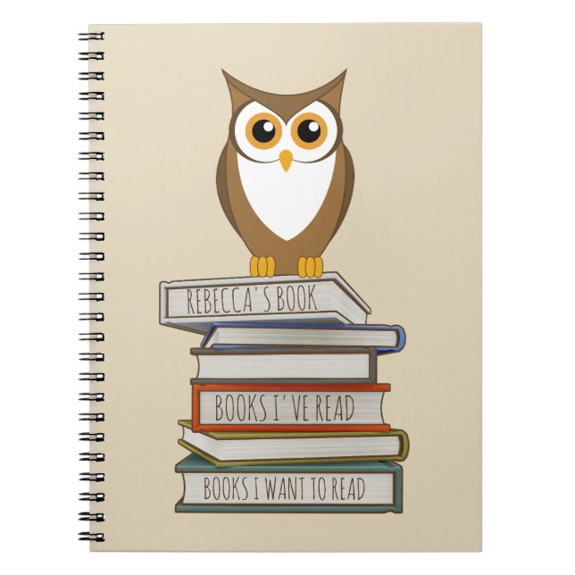 Owl and Stack of Books (Front)