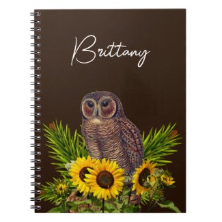Owl and Sunflowers 