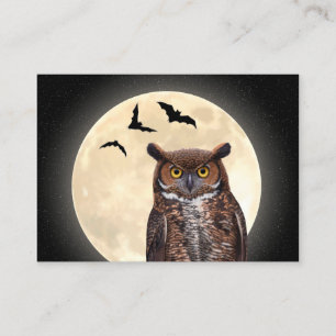 Owl and The Full Moon Business Card