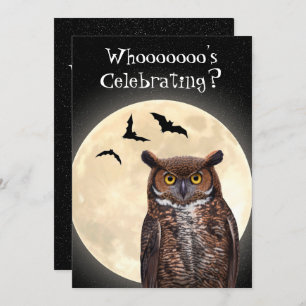Owl and The Full Moon Invitation