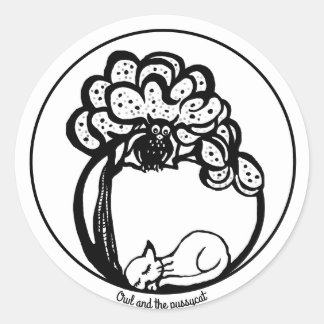 Owl and the pussycat Lear Poem Classic Round Sticker
