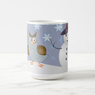 Owl and the Snowman Coffee Mug