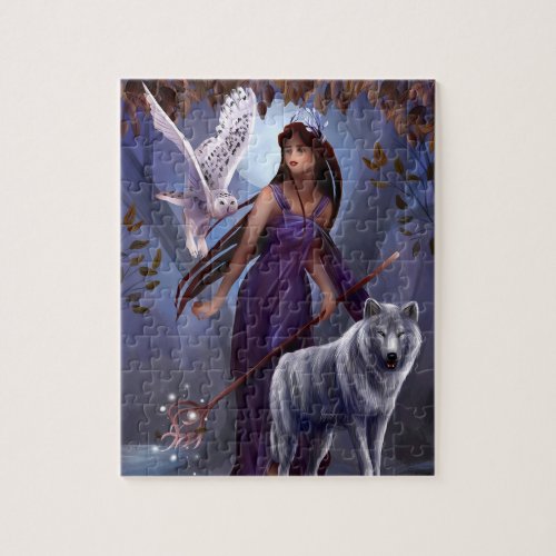 Owl and Wolf Fantasy 100 Puzzle
