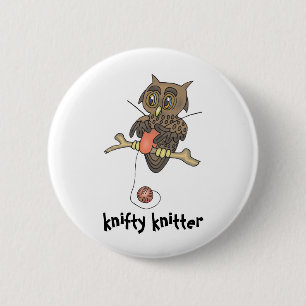 owl and yarn knifty knitter button