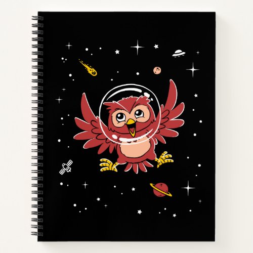 Owl Animals In Space Notebook