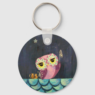 Owl Art - Catch A Falling Star Keychain