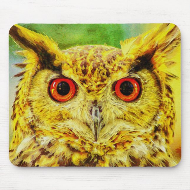 Owl Art Mouse Pad (Front)