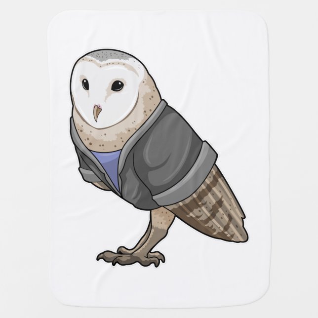 Owl as Secretary Baby Blanket (Front)