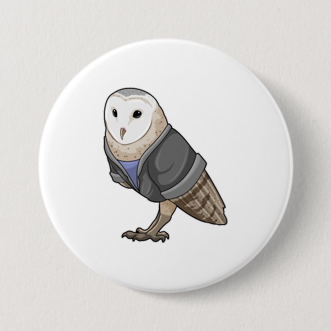 Owl as Secretary Button (Front)