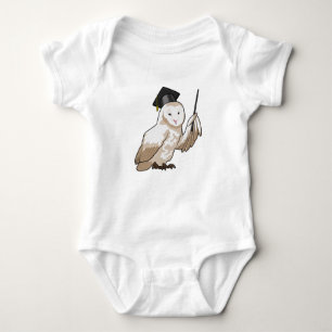 Owl as Teacher with Pointer Baby Bodysuit