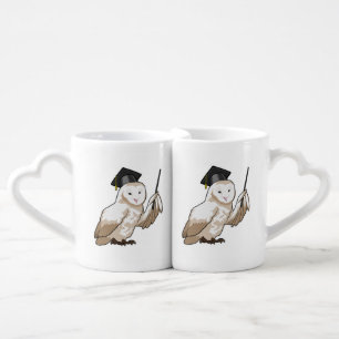 Owl as Teacher with Pointer Coffee Mug Set