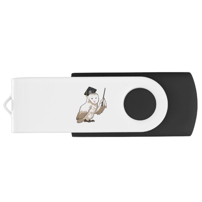 Owl as Teacher with Pointer Flash Drive (Back)