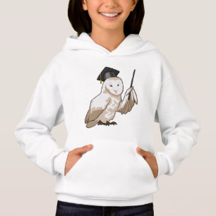 Owl as Teacher with Pointer Hoodie