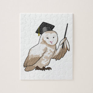 Owl as Teacher with Pointer Jigsaw Puzzle