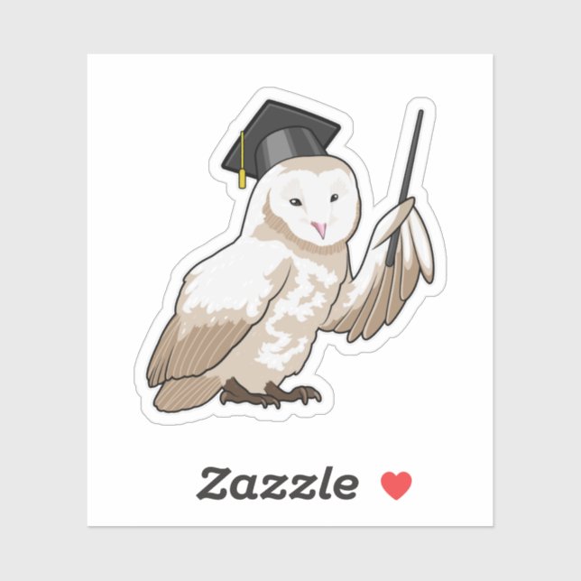Owl as Teacher with Pointer Sticker (Sheet)