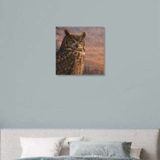 Owl at Dusk – Wildlife Portrait Acrylic Photo Tile