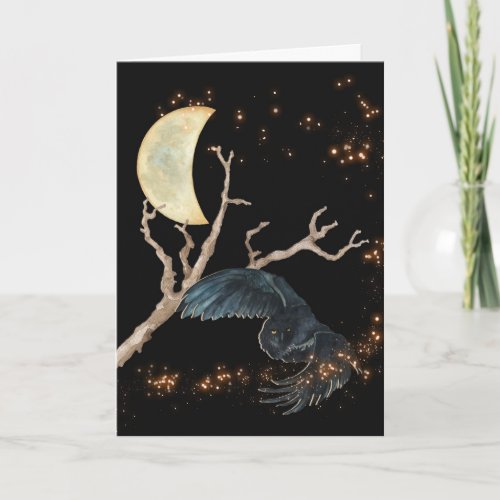 Owl at Night Card