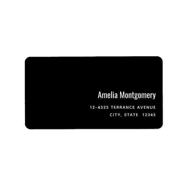 Owl at Night with a Full Moon Address Label (Front)