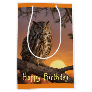 Owl at Sunset Medium Gift Bag