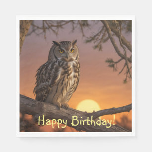 Owl at Sunset Napkins