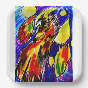 Owl autumn cool paper plates