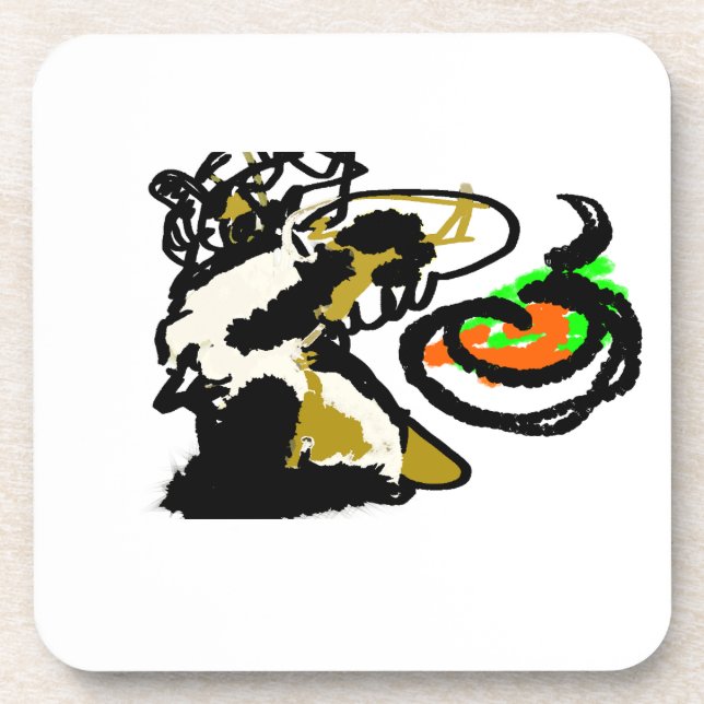 Owl Autumn joy Beverage Coaster (Front)