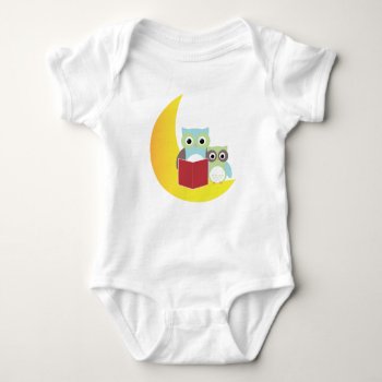 Owl Baby Clothing- Owls Reading Book Baby Bodysuit by AestheticJourneys at Zazzle