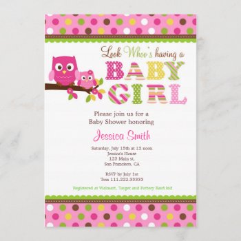 Owl Baby Shower Invitation by Petit_Prints at Zazzle