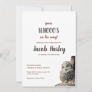 Owl Baby Shower Invitation