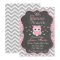 Owl Baby Shower Invitation, Chevron, Chalkboard