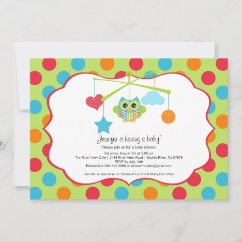 Owl Baby Shower Invitations