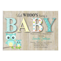 Owl Baby Shower - Look Whoo's Having a Baby Card